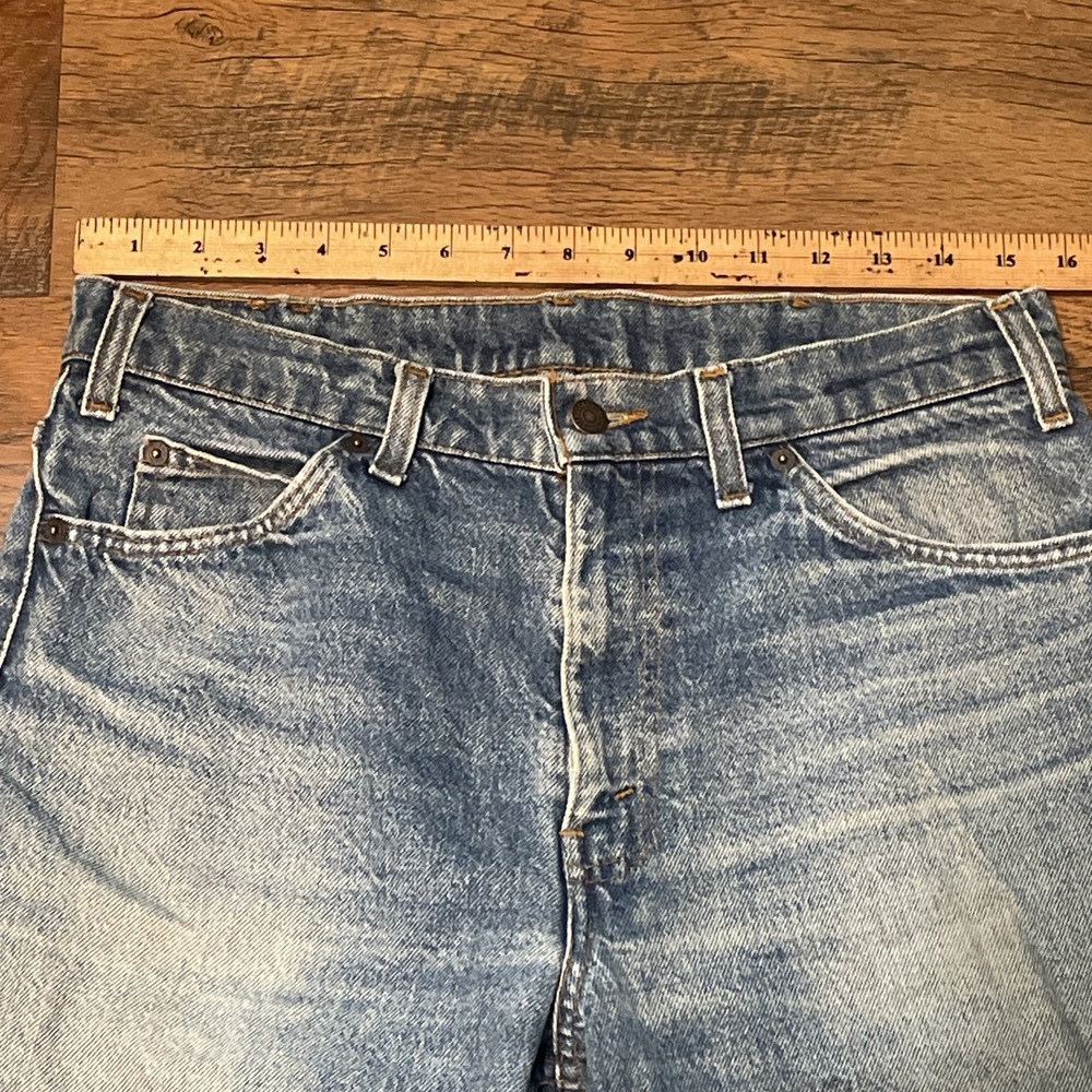 Vintage Rare Leather Tab Levi's For Men With "A Skosh More Room" Size 32x29 - Picture 6 of 8